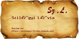 Szilágyi Lívia névjegykártya
