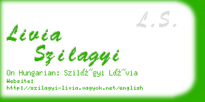 livia szilagyi business card